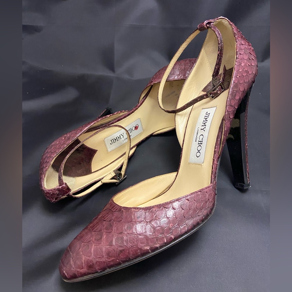 Jimmy Choo Maryjane’s in python leather Size 39